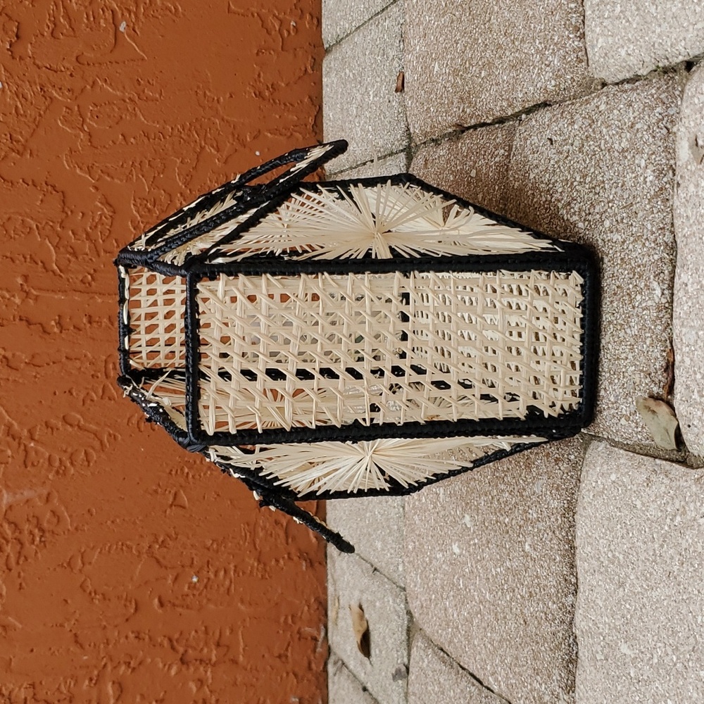 Mango bicolor raffia bag limited edition 2019 - Picture 3 of 10